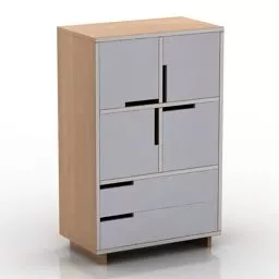 Wall Locker Minimal Style 3d model