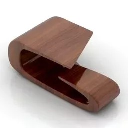 Modern Art Table Curved Edge 3d model