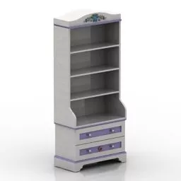 Bedroom Furniture Rack With Shelf 3d model