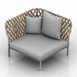 Comfortable Cube Armchair 3d model