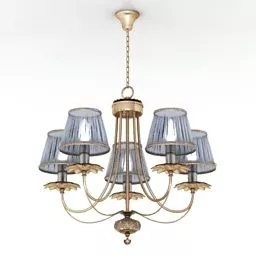Antique Chandelier Lamp Brass Arm 3d model