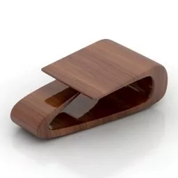 Curved Wood Table 3d model