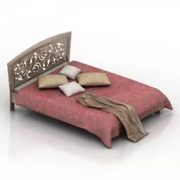 Single Bed With Drawer Furniture 3d model