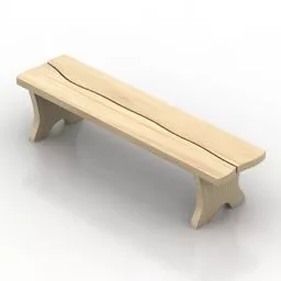 Wood Bench 3d model
