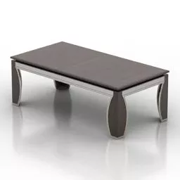 Conference Oval Table With Chairs 3d model