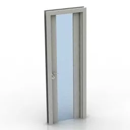 Glass Door Aluminum Frame 3d model