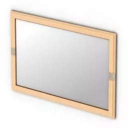 Wood Frame Mirror Rectangular 3d model
