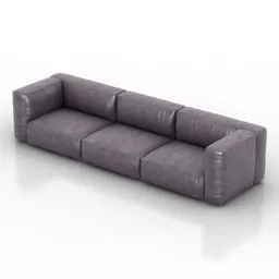 Set Of Realistic Sofa On Rug With Round Coffee Table 3d model