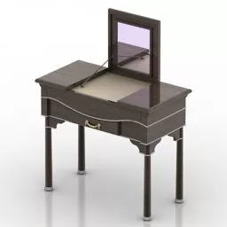 Dressing Table Antique Bark Wood 3d model