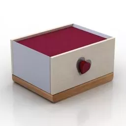 Nightstand Curved Edge 3d model