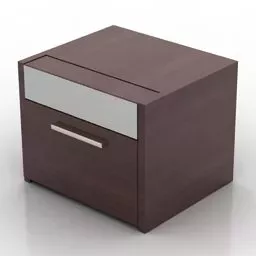 Nightstand Brown Mdf Wooden 3d model