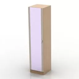 Thin Locker Simple Style 3d model
