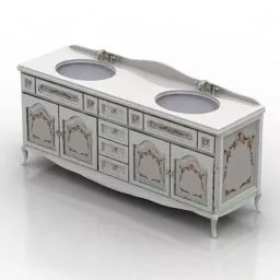 Boutique Wash Basin Dual Sink 3d model