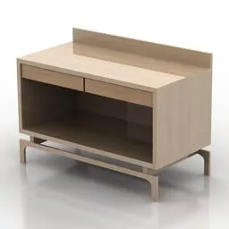 Wooden Nightstand Furniture 3d model