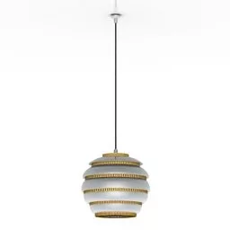 Modern Pendant Lamp Sphere Shade 3d model