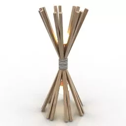 Chinese Carved Square Lamp 3d model