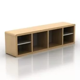 Low Book Locker 3d model