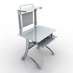 Glass Coffee Table Curved Form 3d model