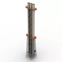 Chimney Metal Material 3d model