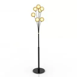 Black Steel Pendant Lamp Wire Cover Bulb 3d model