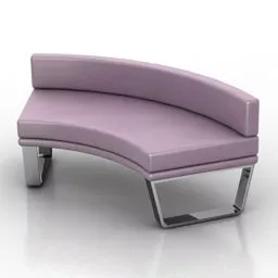 Sofa Two Seats Module 3d model