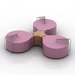 Sofa Flower Module Shape 3d model