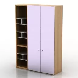 Wall Wardrobe Slide Door 3d model