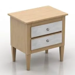 Nightstand Curved Edge 3d model
