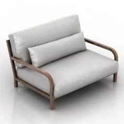 Upholstery Sofa Wood Frame 3d model