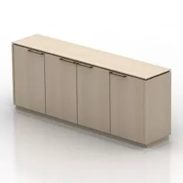 Office Side Locker 3d model