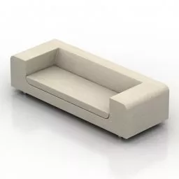 Set Of Realistic Sofa On Rug With Round Coffee Table 3d model
