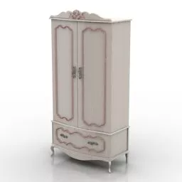 Boutique White Wardrobe 3d model