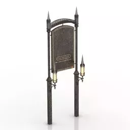 Antique Signboard 3d model