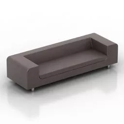 Sofa Leather Luxurious Style 3d model