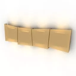 Sconce Lamp Dual Shade 3d model