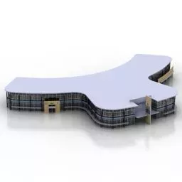 Building Automotive Salon 3d model