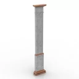 Thin Pilaster Column Decoration 3d model