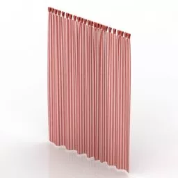 Pink Curtain Wrinkled 3d model