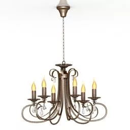 Candle Celling Lamp Antique 3d model