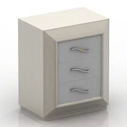 Nightstand Three Drawers 3d model