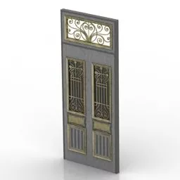 Old Double Door 3d model