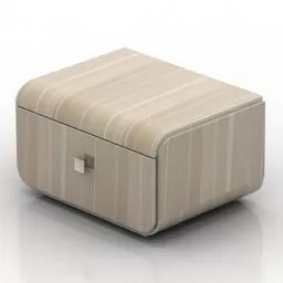 Single Nightstand Smooth Edge 3d model