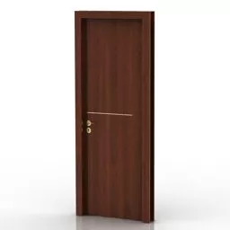 Wood Door For Apartment 3d model
