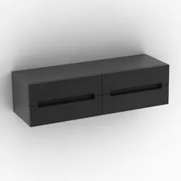 Black Locker Wall Mount 3d model