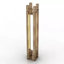 Ceiling Lamp With Gold Frame 3d model