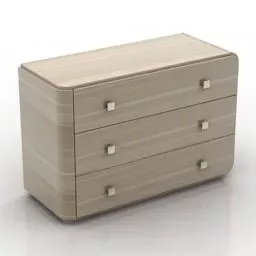 Wall Locker Three Drawers 3d model