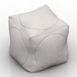 Bag Seat White Leather 3d model