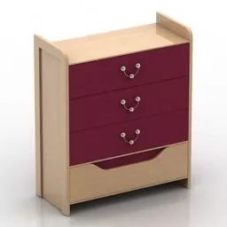 Locker Curved Face 3d model