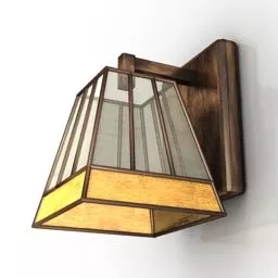 Chinese Carved Square Lamp 3d model