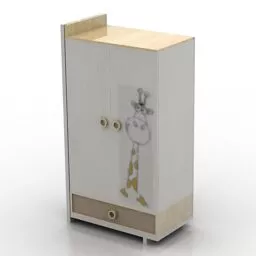 Wardrobe For Kid Room 3d model